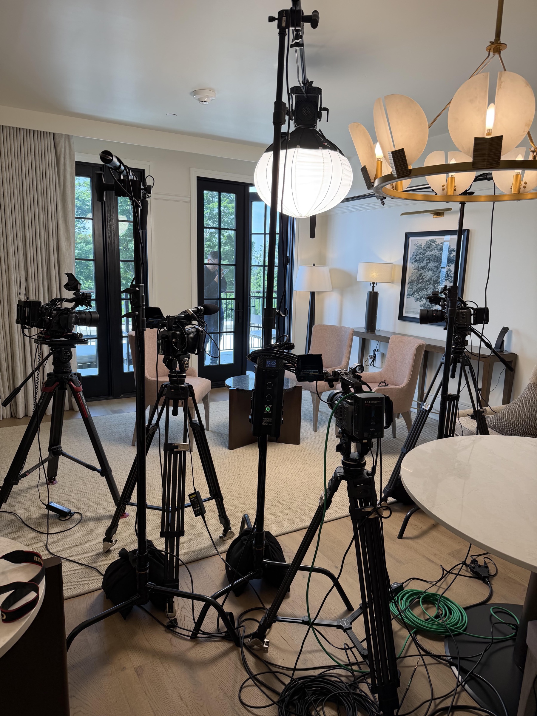 Multi-camera video podcast studio built at a client site